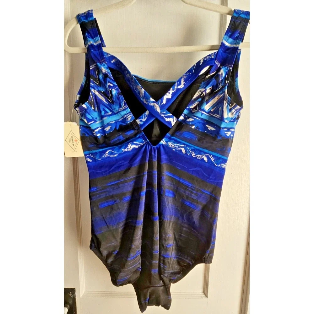 NWT St. John's Bay‎ night beach one piece siwmsuit Sz 20W